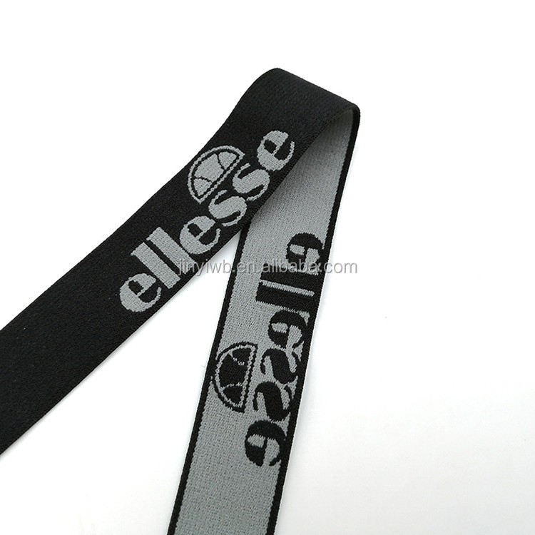 Custom Jacquard Brand Logo Rubber Band, Jacquard Tape Webbing Belt for Underwear