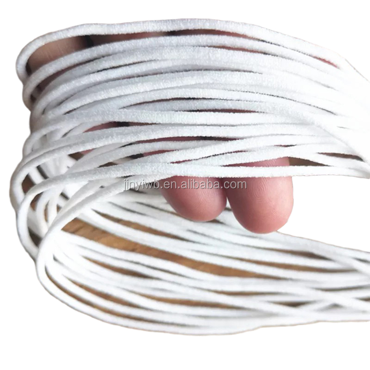 Nylon Wholesale 2.8-4.5mm String Rope Earloop Elastic Cord Elastic Band for Face Cover IN STOCK