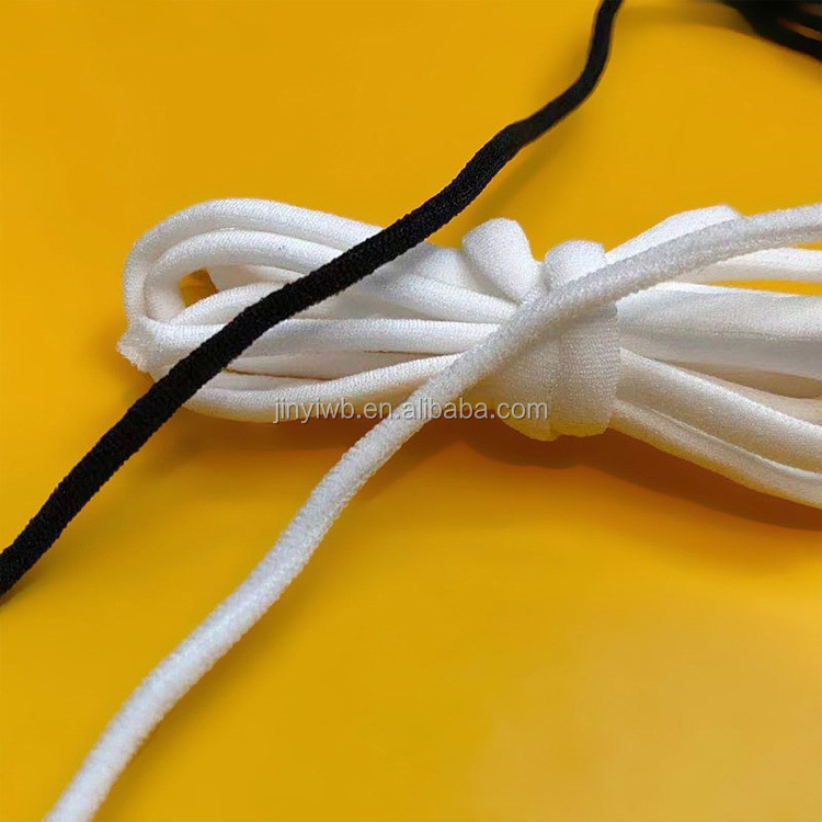 IN STOCK, 1.5-3mm Round Elastic Mask Cord, Cord Elastic Rope for Face Mask