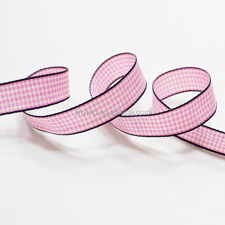 Gingham Check Wired Edge Ribbon, 3/5" x 100 Yards. Picnic, Plaid, Floral, Fashion, and Craft Ribbon