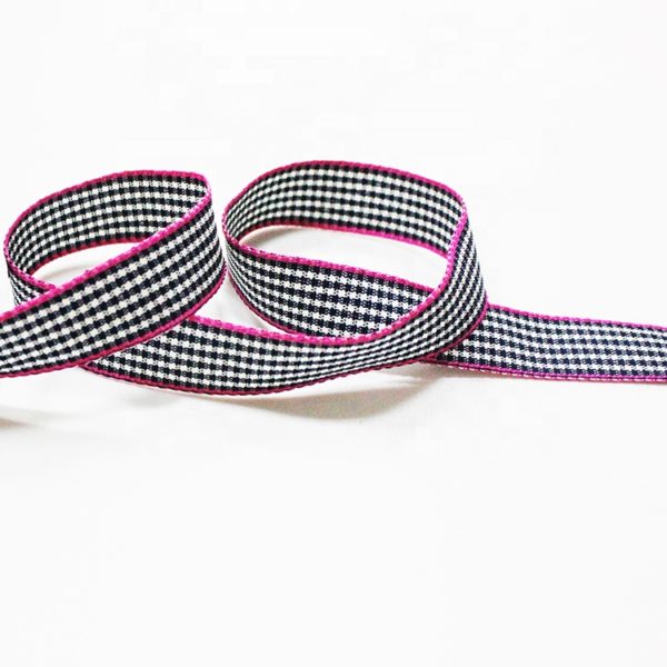 Gingham Check Wired Edge Ribbon-4