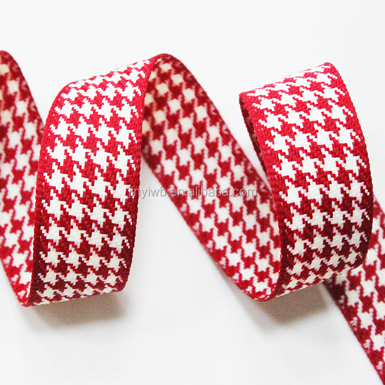 GINYI Houndstooth Craft Ribbon, Checkered Craft, 100 Yards Long Per Spool