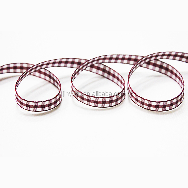 Plaid Gingham Checkered Tartan Ribbon for DIY Home Decoration Gift Wrapping Christmas Ribbon