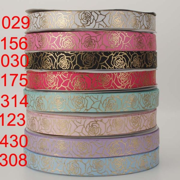 European pattern rose bronzing ribbon-2